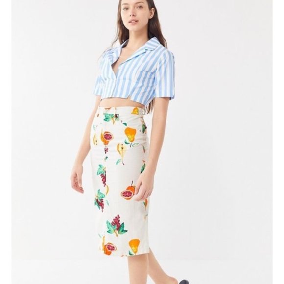 Urban Welcome to Miami Printed Midi Skirt - Picture 1 of 7